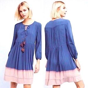 Anthropologie Holding Horses Ombre Tassel Dress